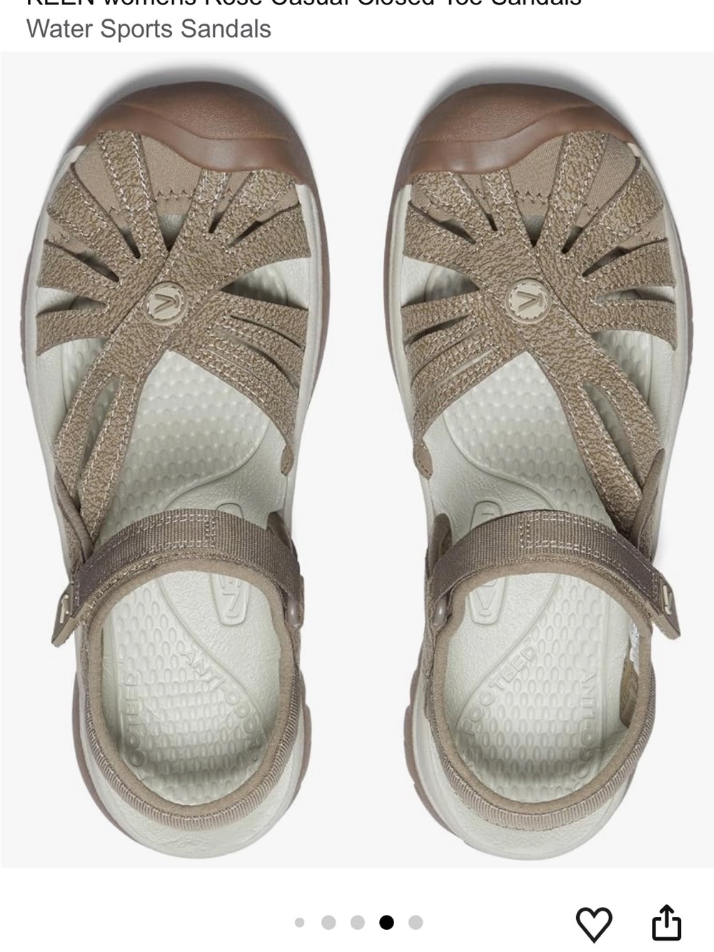 Keen Women's Taupe Closed-Toe Strappy Sandals